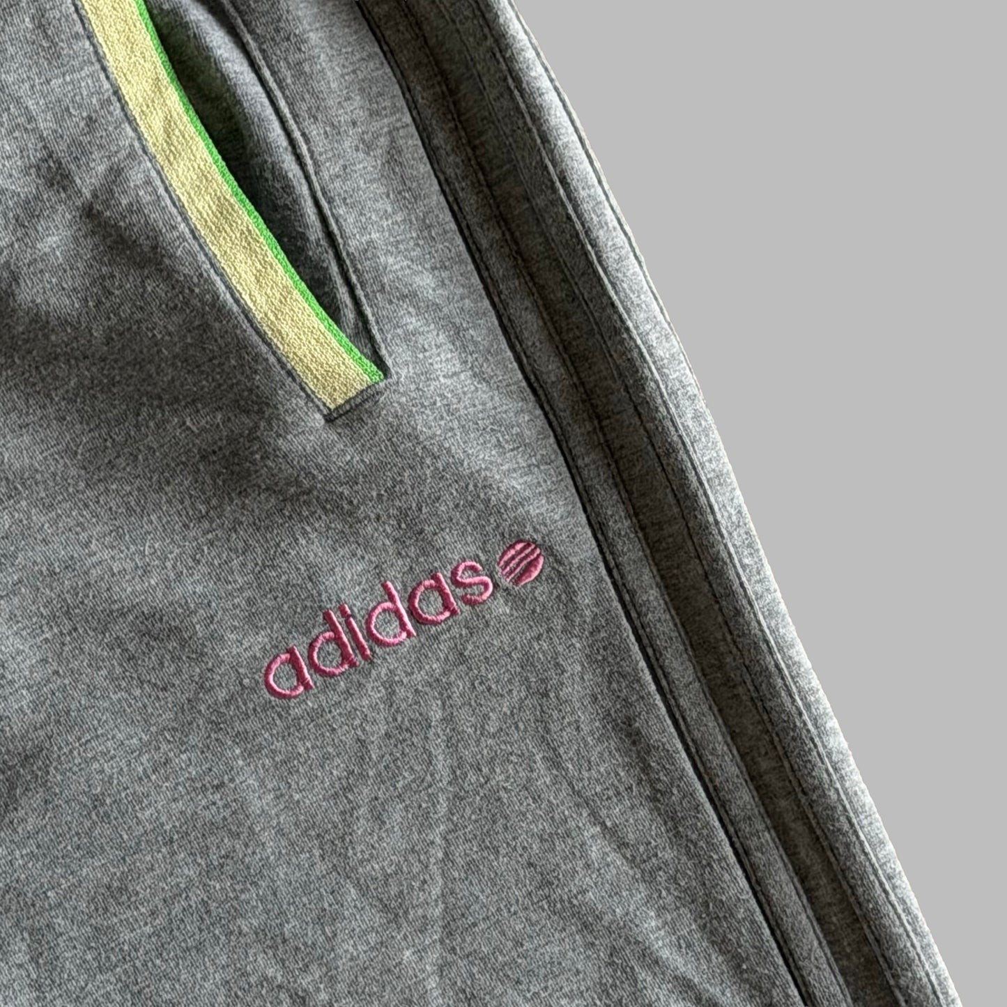 Y2K Adidas Wide Leg Striped Track Pants - M