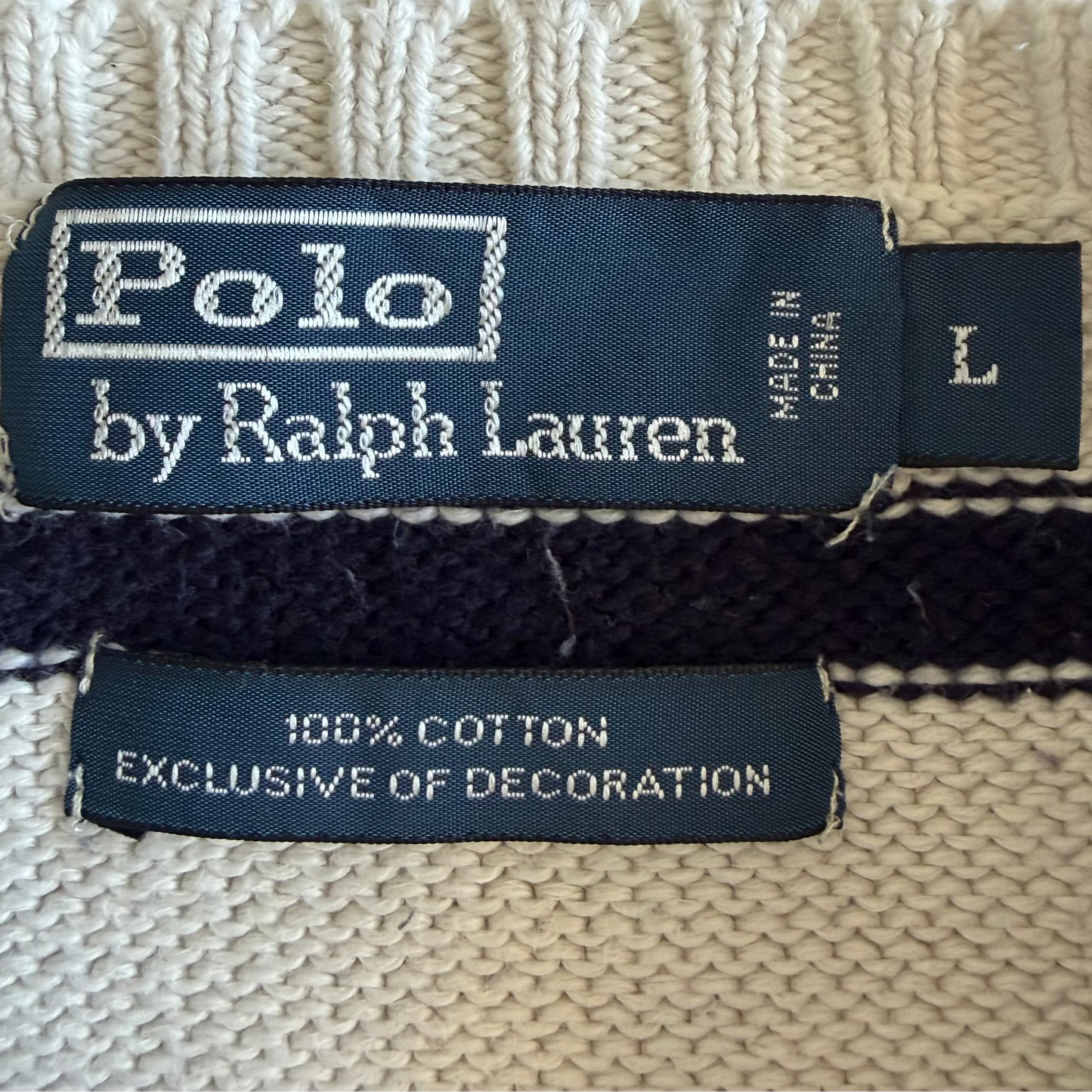 Ralph Lauren Striped Heavy Knit - Large