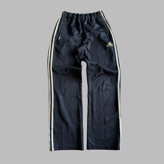 Y2K Adidas Three Stripe Wide Leg Track Pants - S