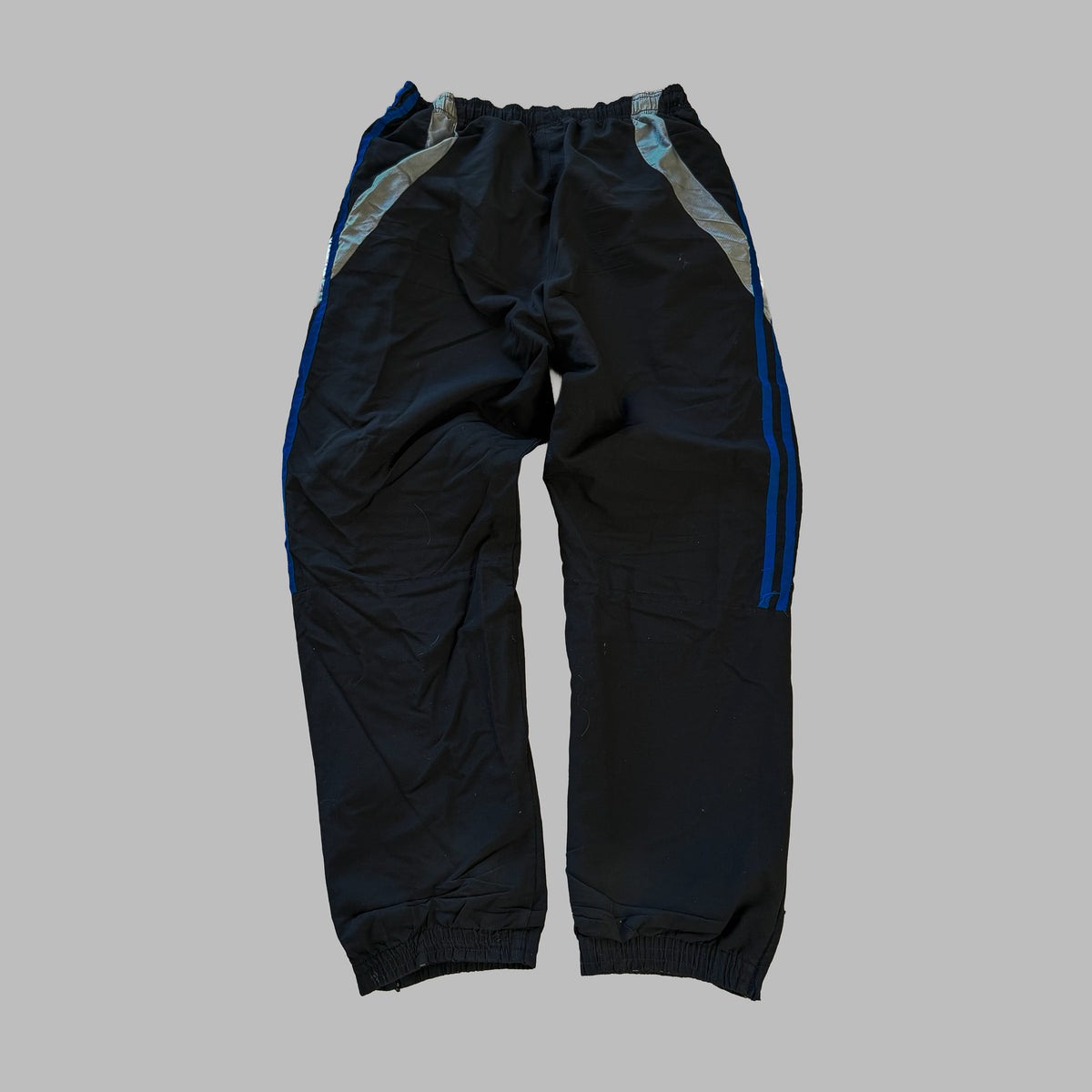 Y2K Adidas Three Stripe Baggy Track Pants - S