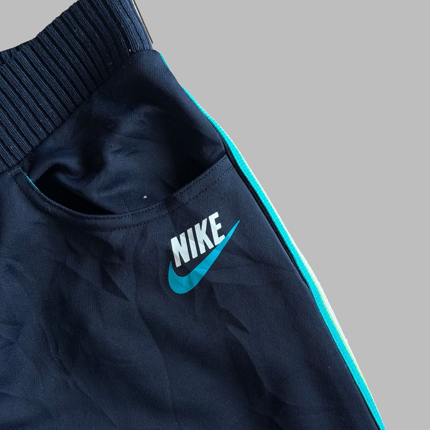 Y2K Nike Striped Wide Leg Track Pants - M