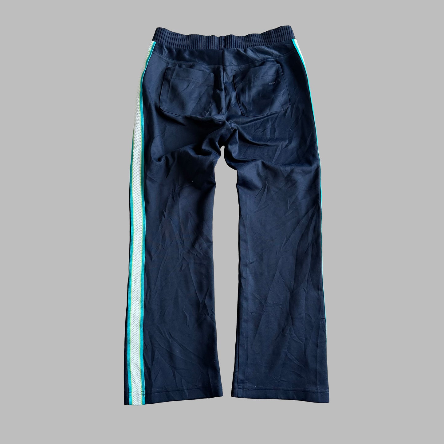 Y2K Nike Striped Wide Leg Track Pants - M