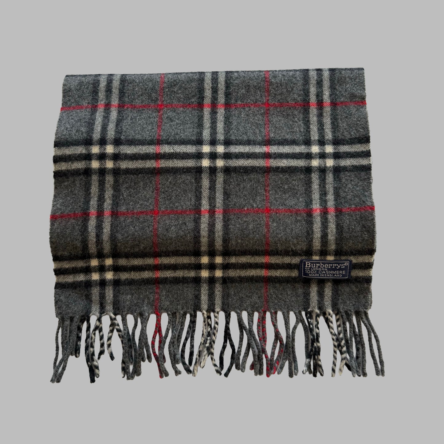 90s Burberry Lambswool Check Scarf