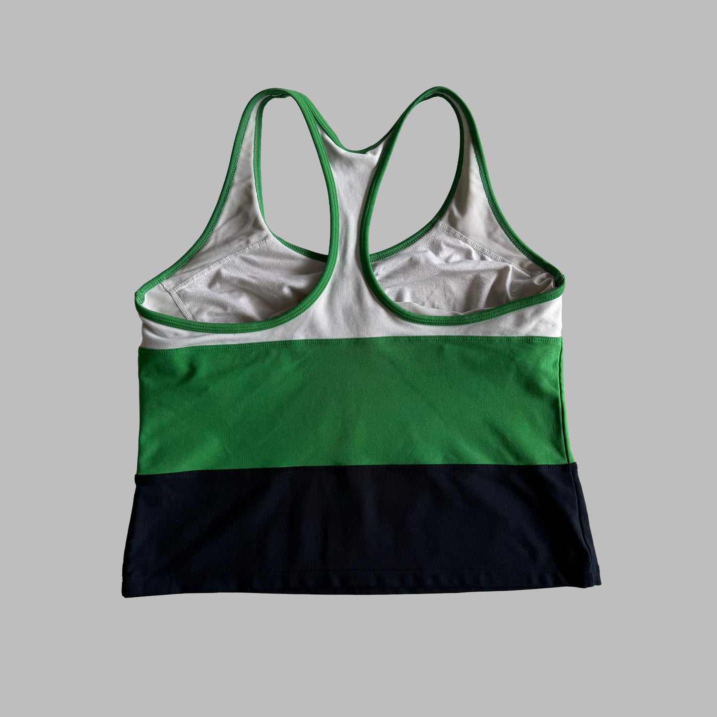 Y2K Nike Striped Racer-Back Activewear Tank - L