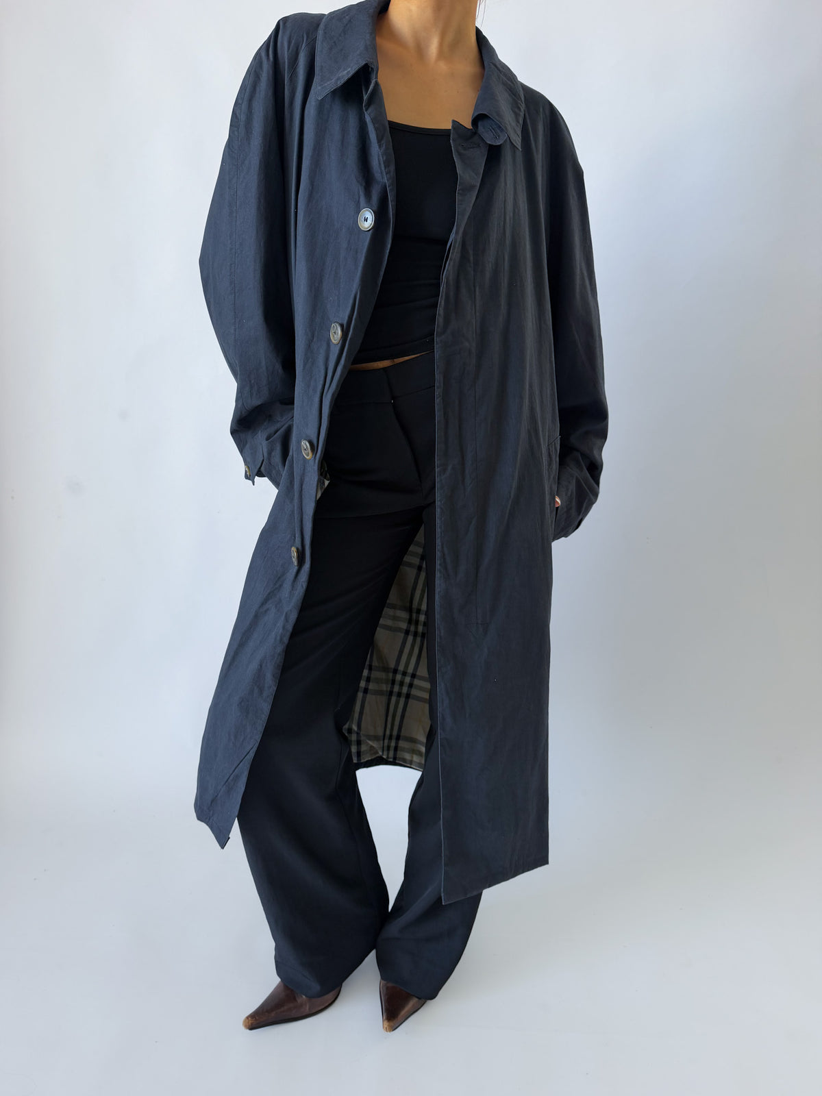 90s Burberry Trench Coat - L