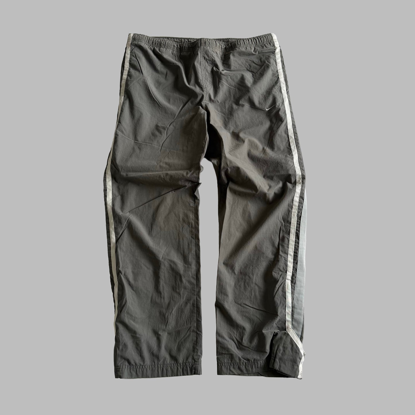 Y2K Nike Wide Leg  Striped Track Pants - L