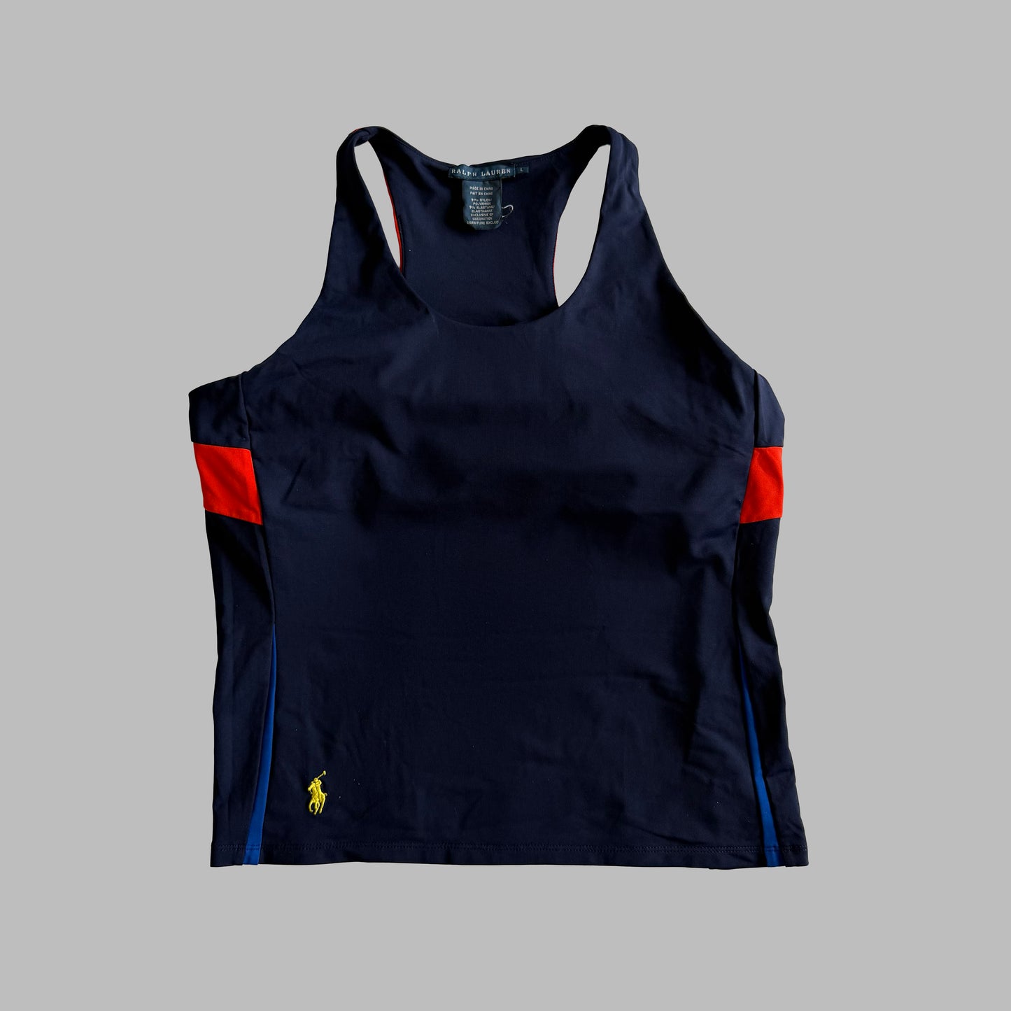 Y2K Ralph Lauren  Panelled Activewear Tank - L
