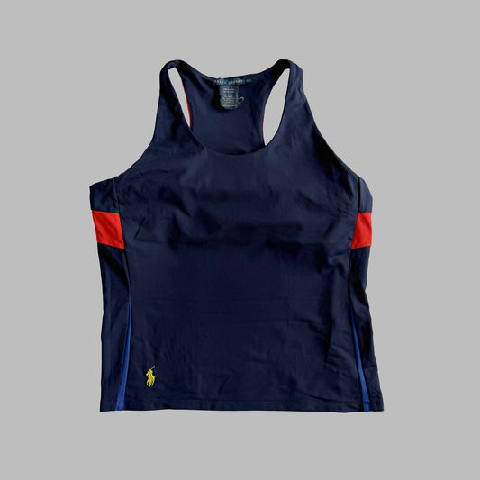 Y2K Ralph Lauren  Panelled Activewear Tank - L
