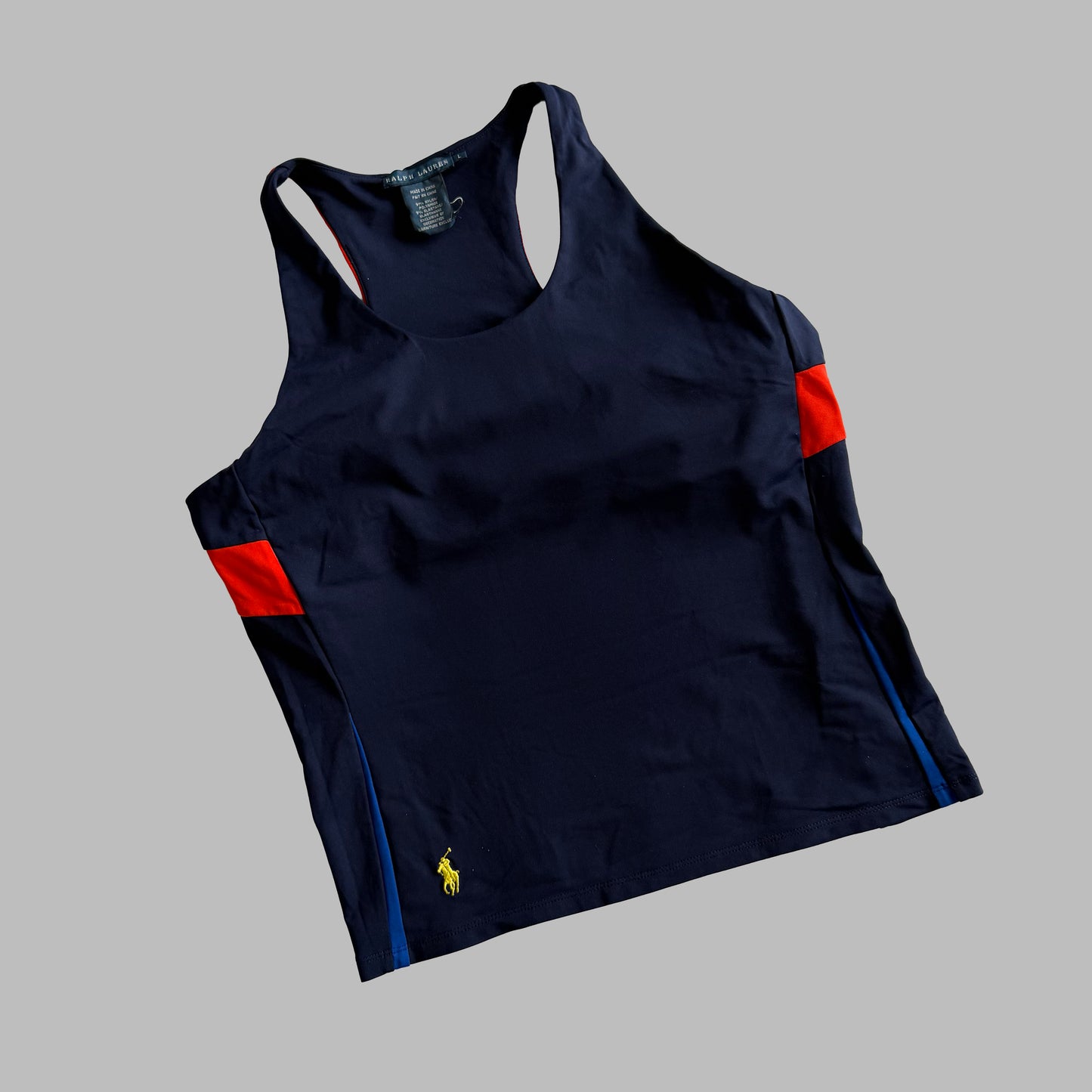 Y2K Ralph Lauren  Panelled Activewear Tank - L