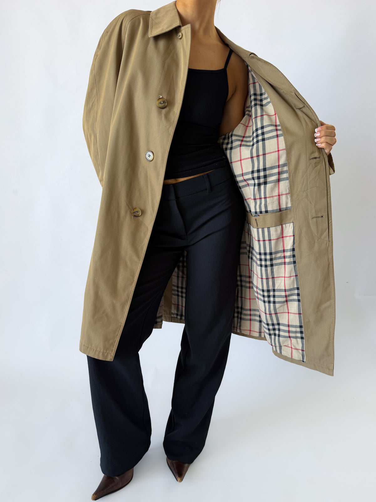 90s Burberry Trench Coat - M