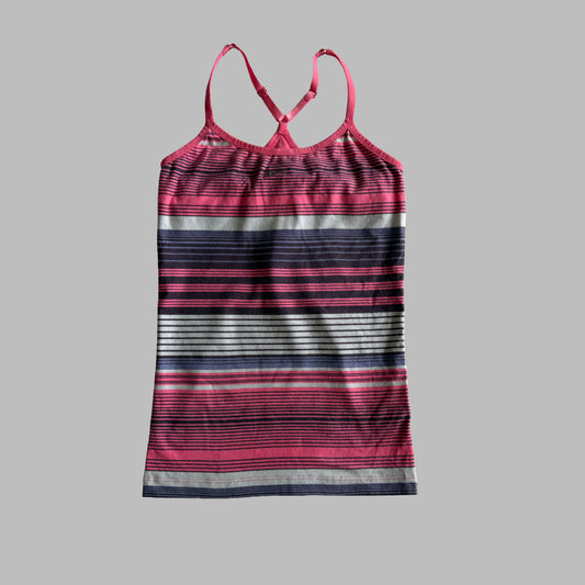 Y2K Nike Striped Activewear Tank - S