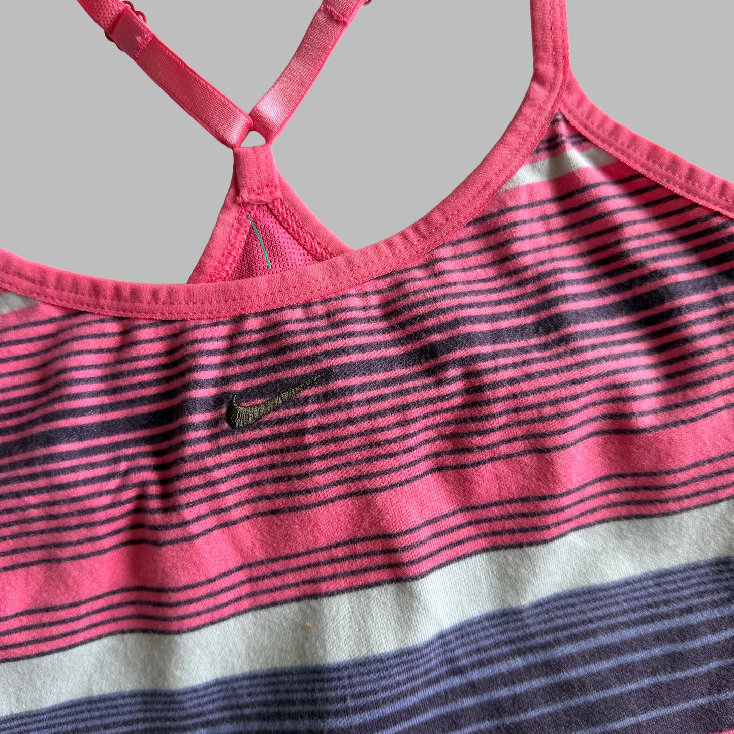 Y2K Nike Striped Activewear Tank - S