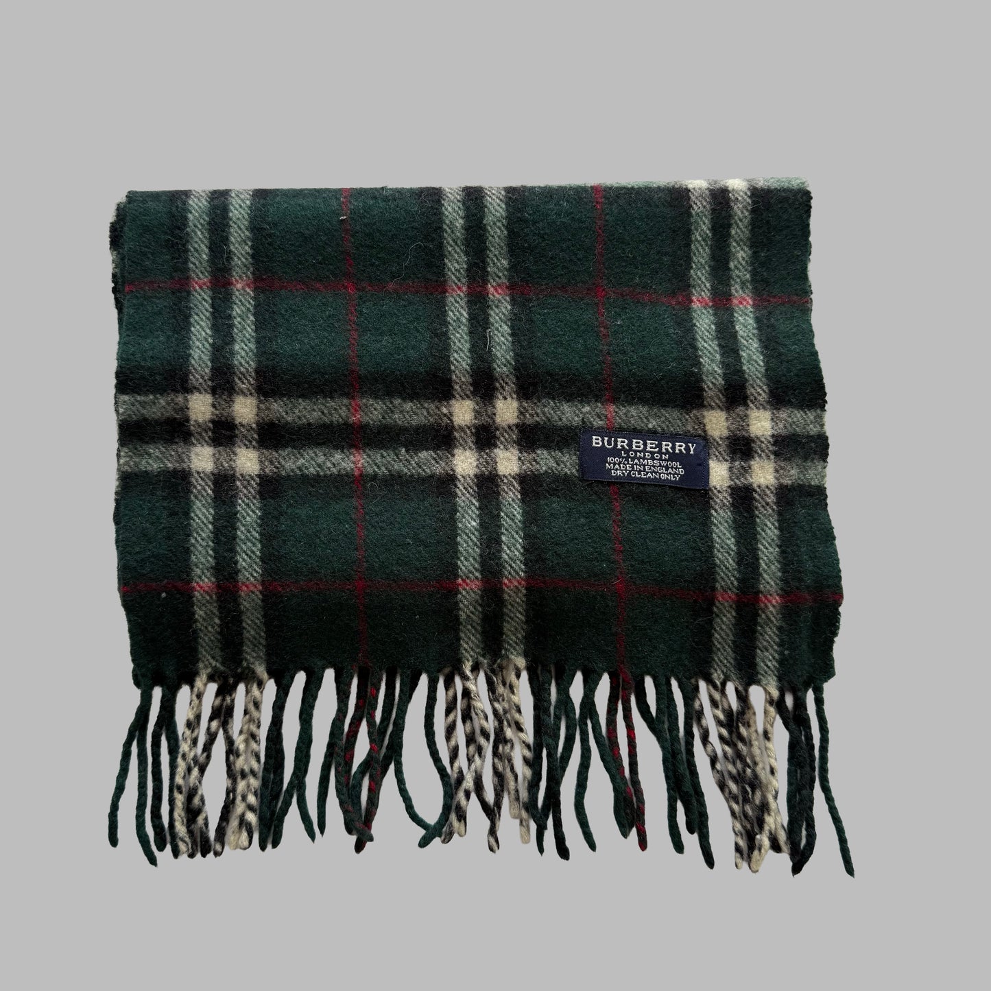 90s Burberry Lambswool Check Scarf