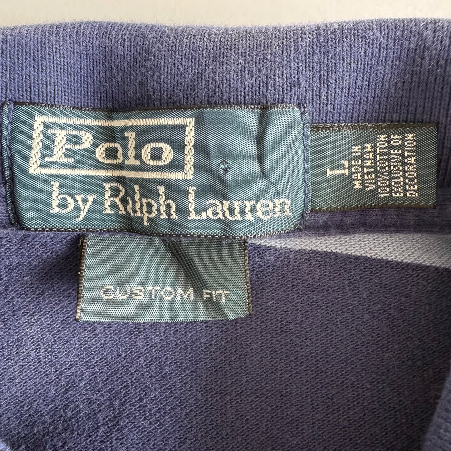 Ralph Lauren Striped Polo Shirt - Large
