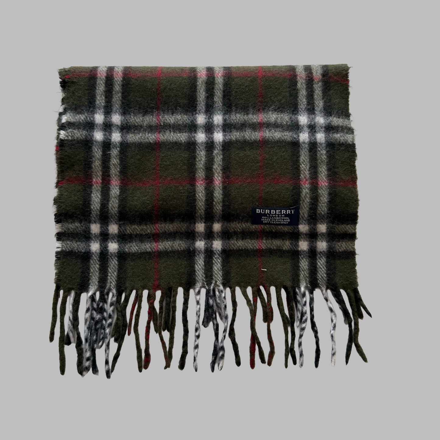 90s Burberry Lambswool Check Scarf