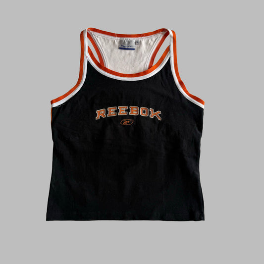 Y2K Reebok Spell Out Racerback Tank - L