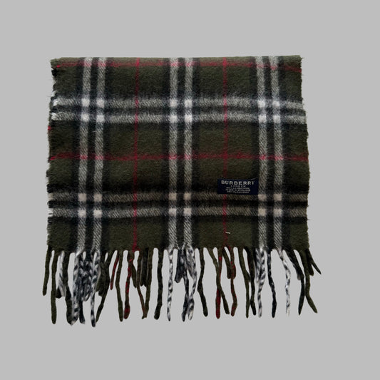 90s Burberry Lambswool Check Scarf