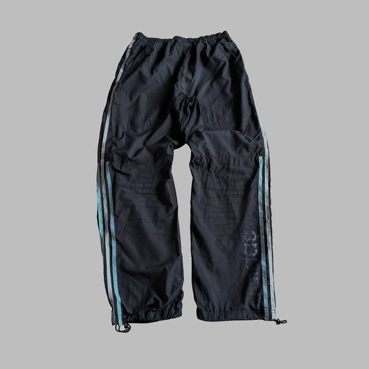 Y2K Adidas Spell Out Baggy Track Pants - S