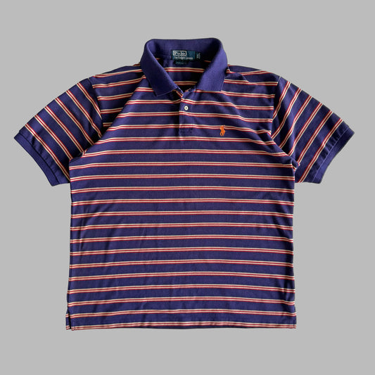 Ralph Lauren Striped Polo Shirt - Large