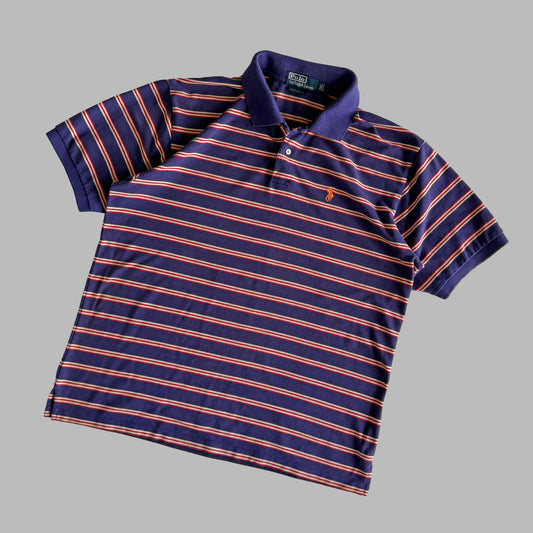Ralph Lauren Striped Polo Shirt - Large