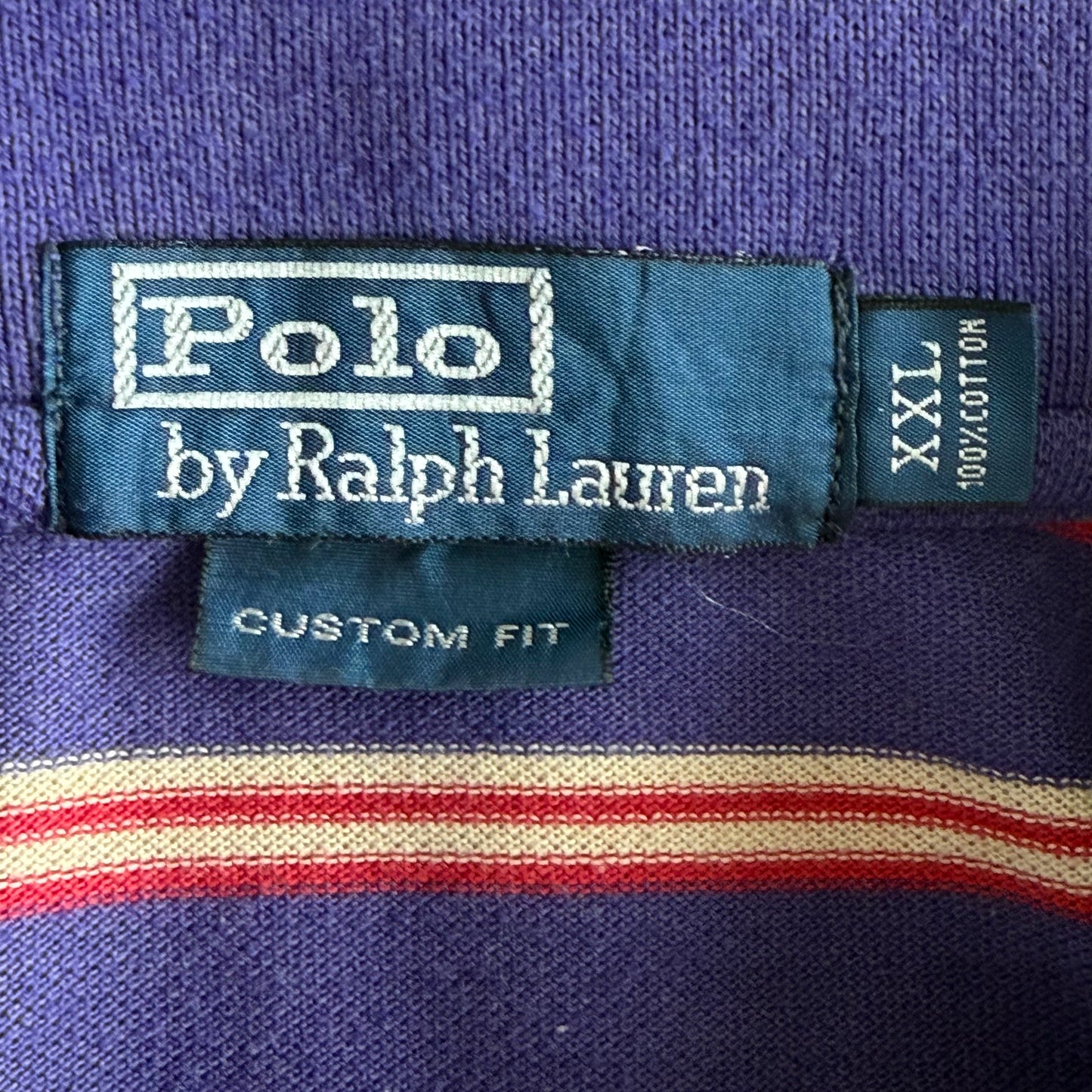 Ralph Lauren Striped Polo Shirt - Large
