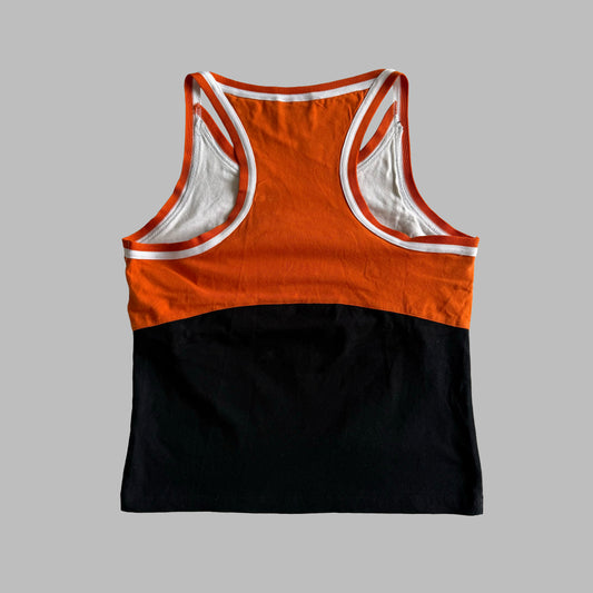 Y2K Reebok Spell Out Racerback Tank - L