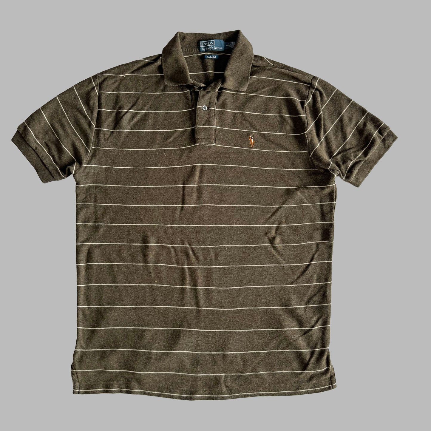 Ralph Lauren Striped Polo Shirt - Small