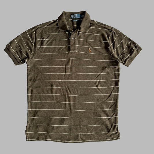Ralph Lauren Striped Polo Shirt - Small