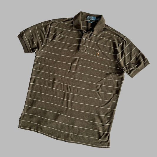 Ralph Lauren Striped Polo Shirt - Small