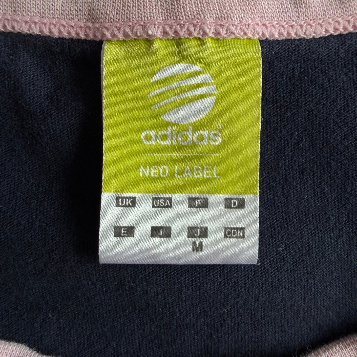 Y2K Adidas Spell Out Baby Tee - M