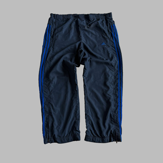 Y2K Adidas Three Stripe Wide Leg Track Pants - L
