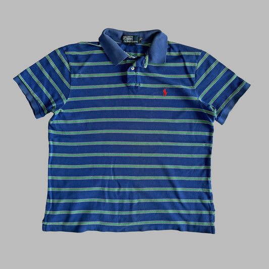 Ralph Lauren Striped Polo Shirt - Large