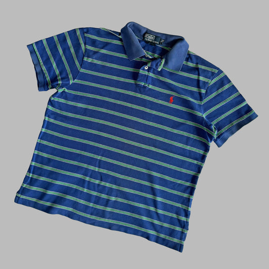 Ralph Lauren Striped Polo Shirt - Large