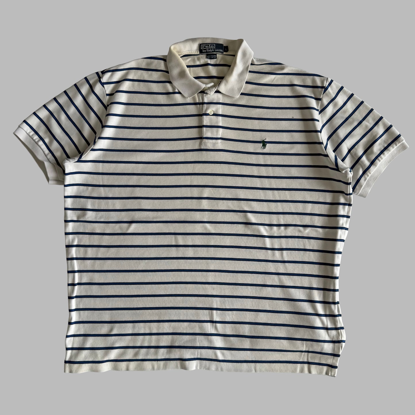 Ralph Lauren Striped Polo Shirt - Large