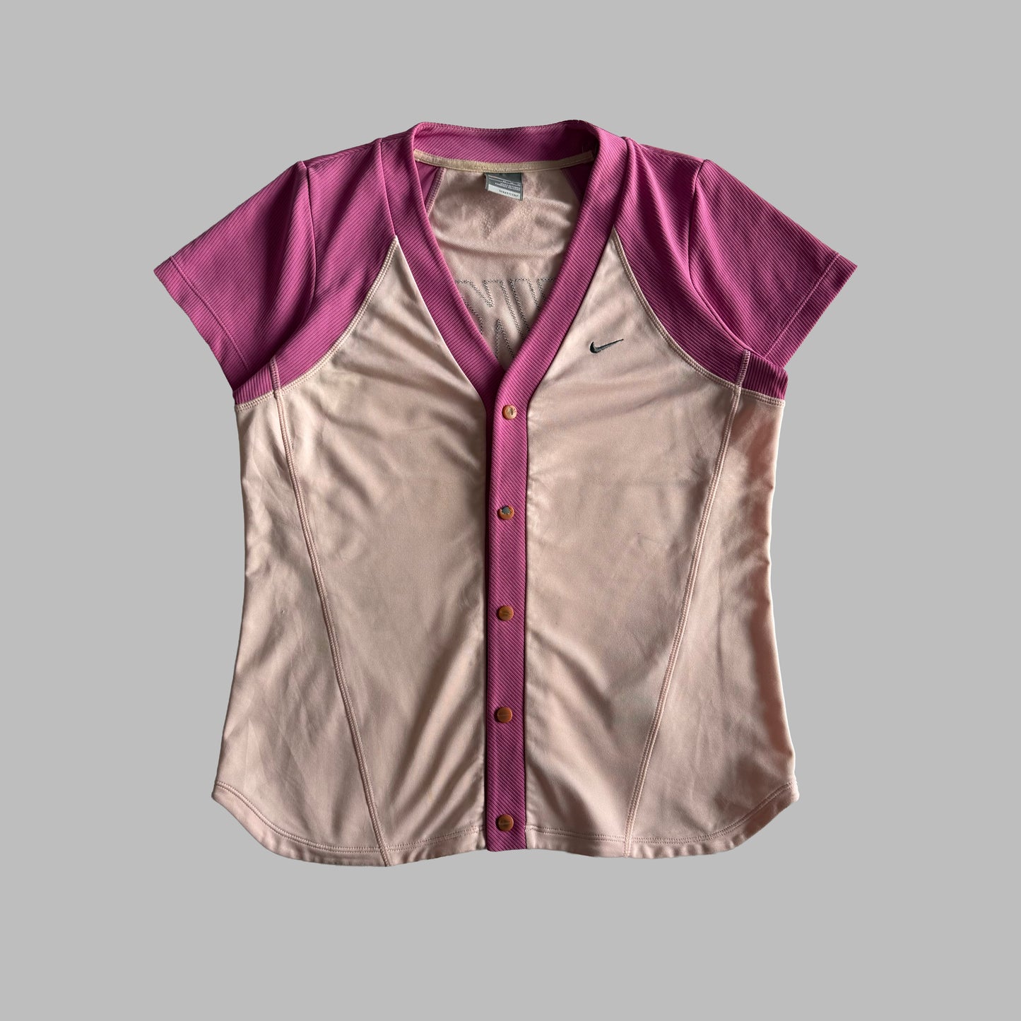 Y2K Nike Button-Up Activewear Top - M