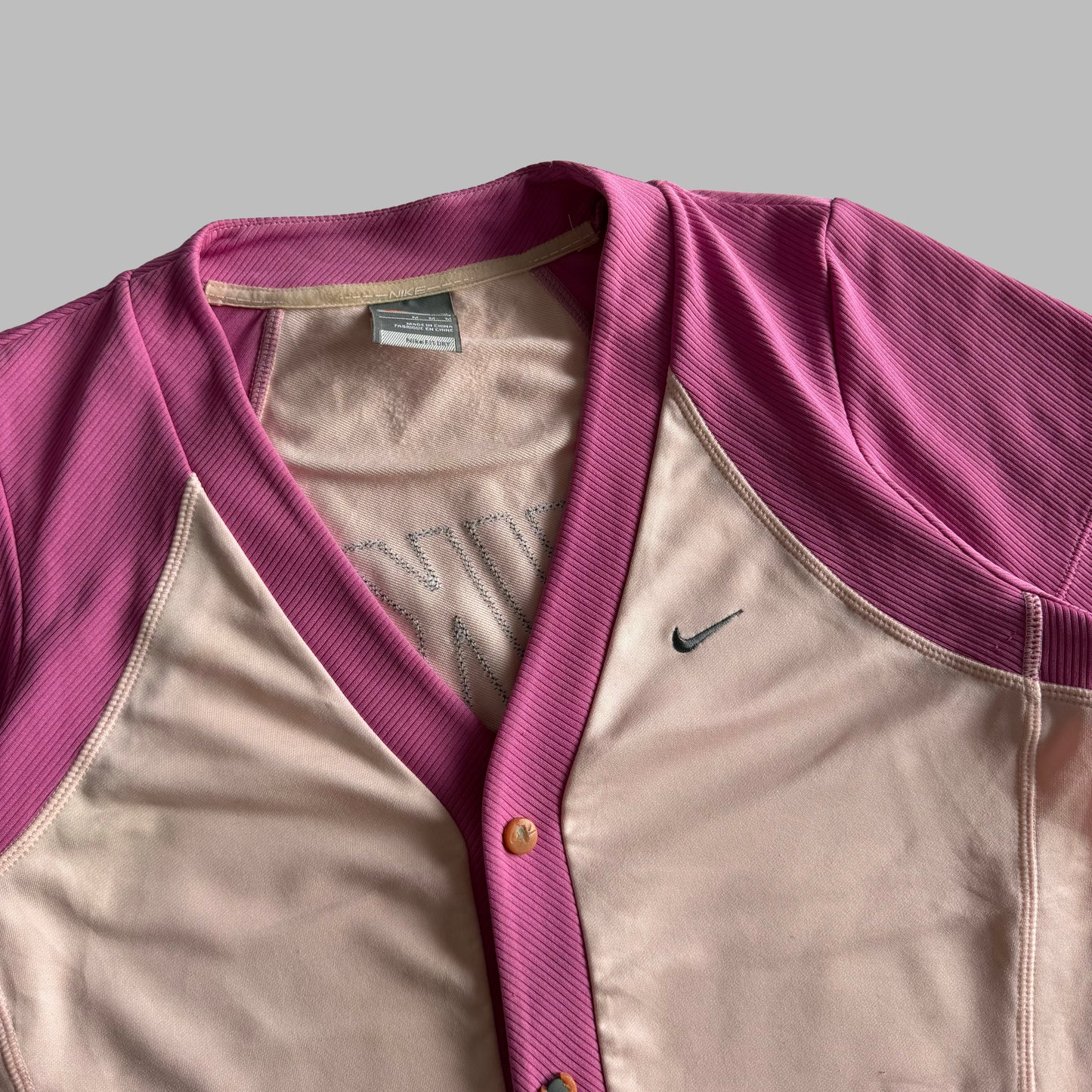 Y2K Nike Button-Up Activewear Top - M