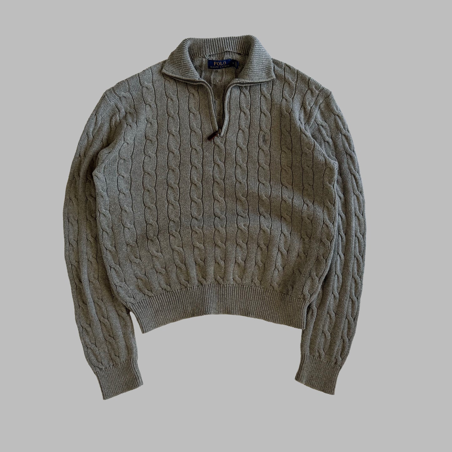 Ralph Lauren Cable Knit Quarter Zip - Medium