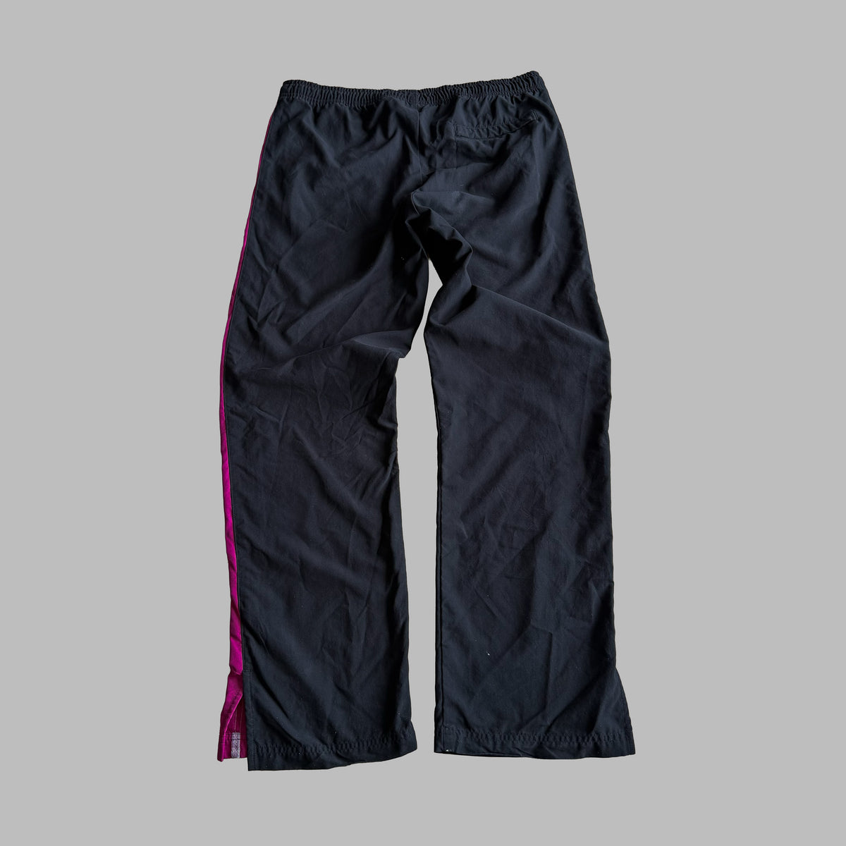 Y2K Nike Striped Wide Leg Track Pants - M