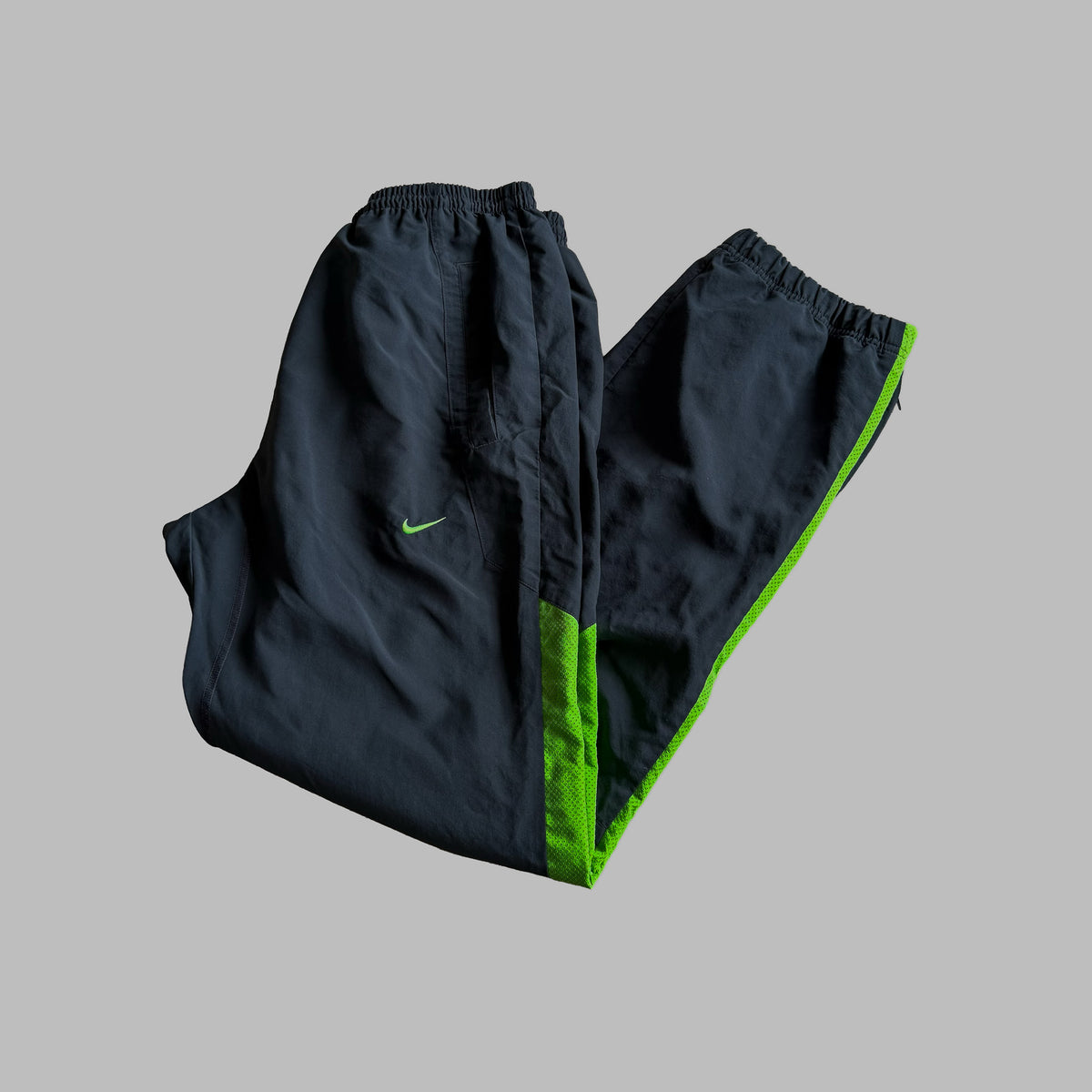 Y2K Nike Baggy Striped Track Pants - M