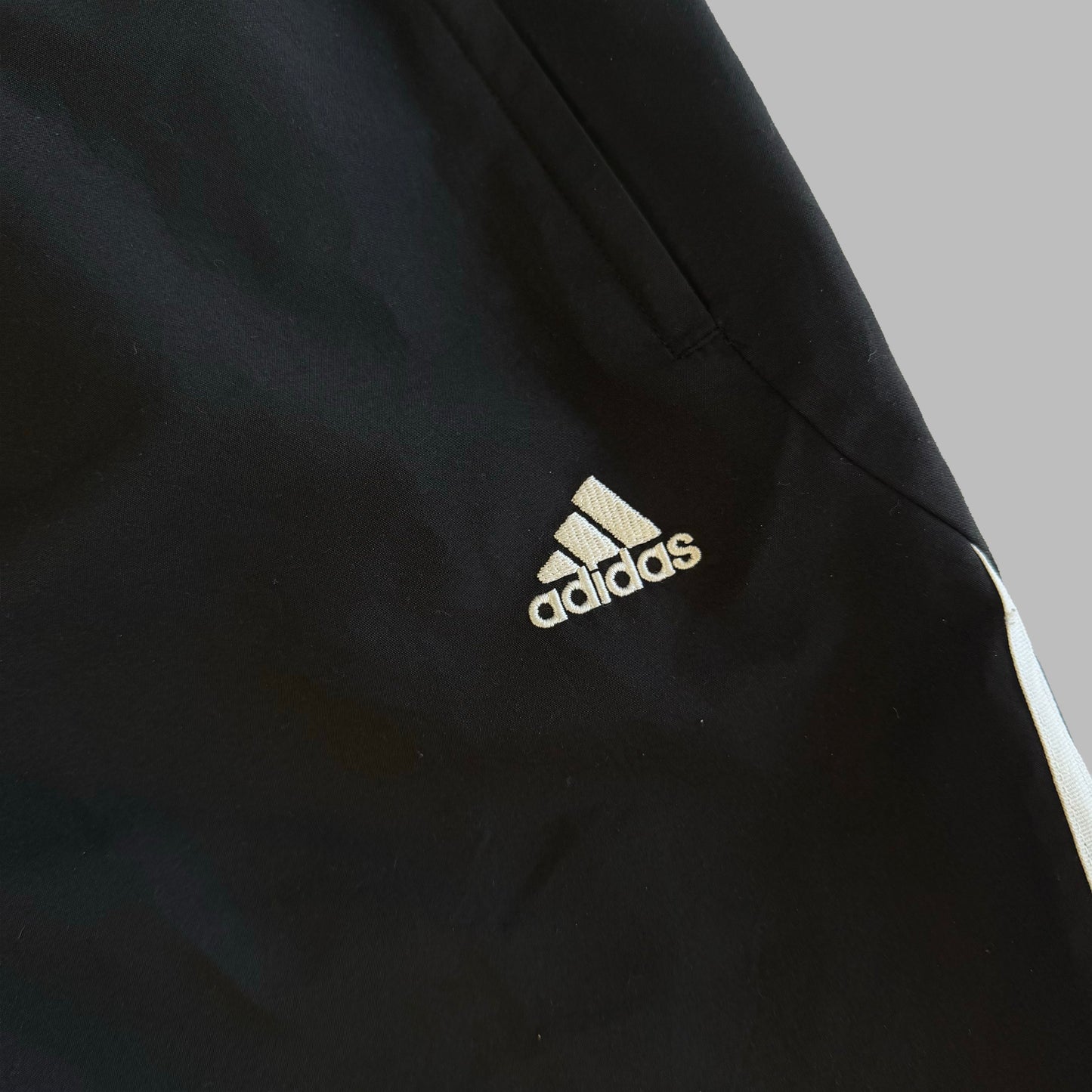Y2K Adidas Three Stripe Baggy Track Pants - XL