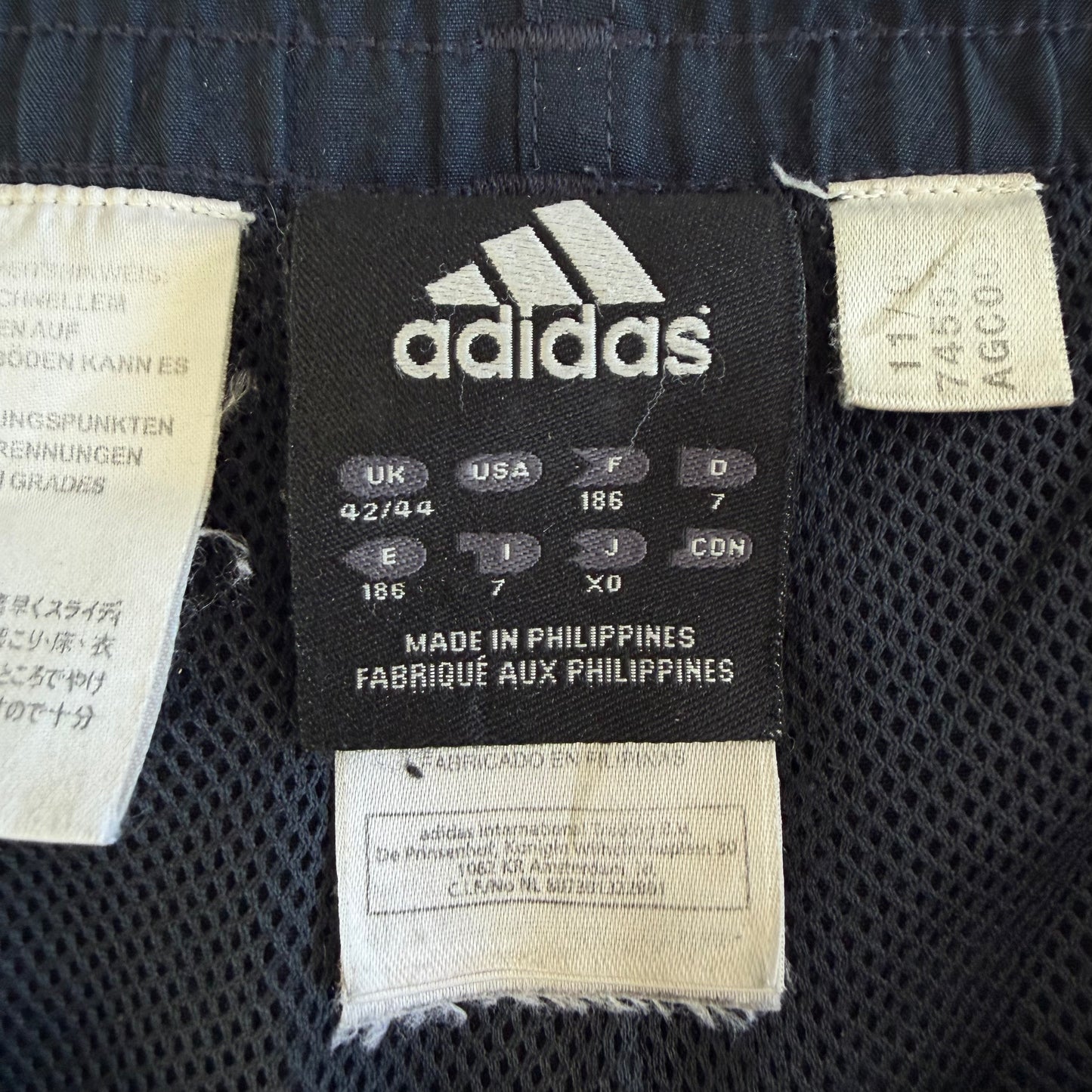 Y2K Adidas Three Stripe Baggy Track Pants - L