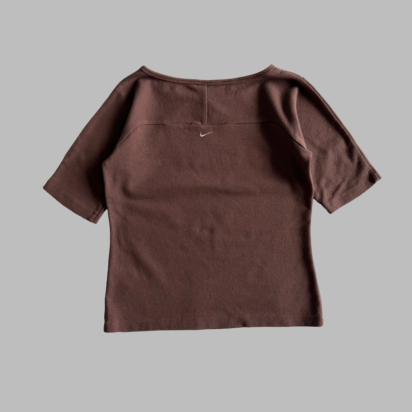 Y2K Nike Spell Out Boat Neck  Baby Tee - S/M