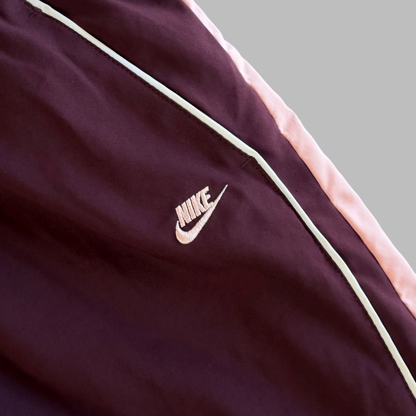 Y2K Nike Striped Wide Leg Track Pants - L