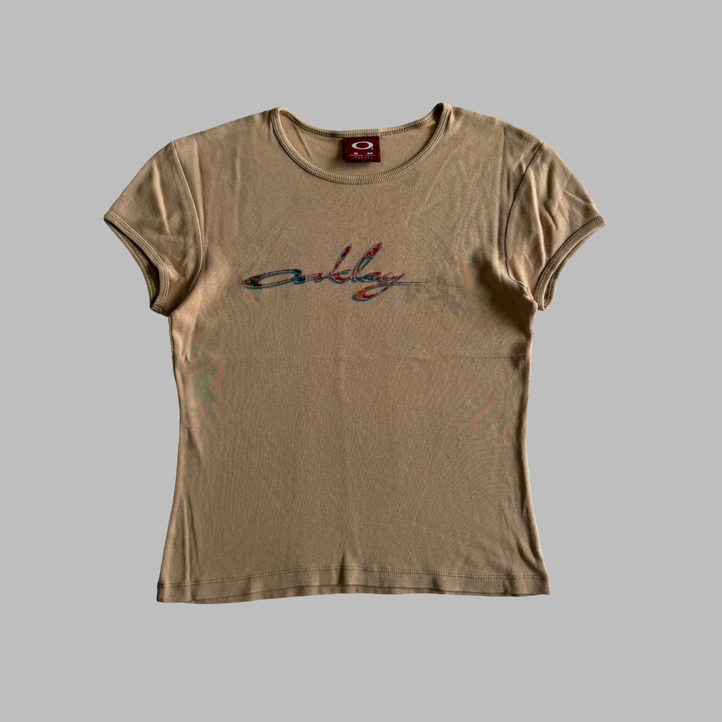 Y2K Oakley Software Spell Out Baby Tee - S/M