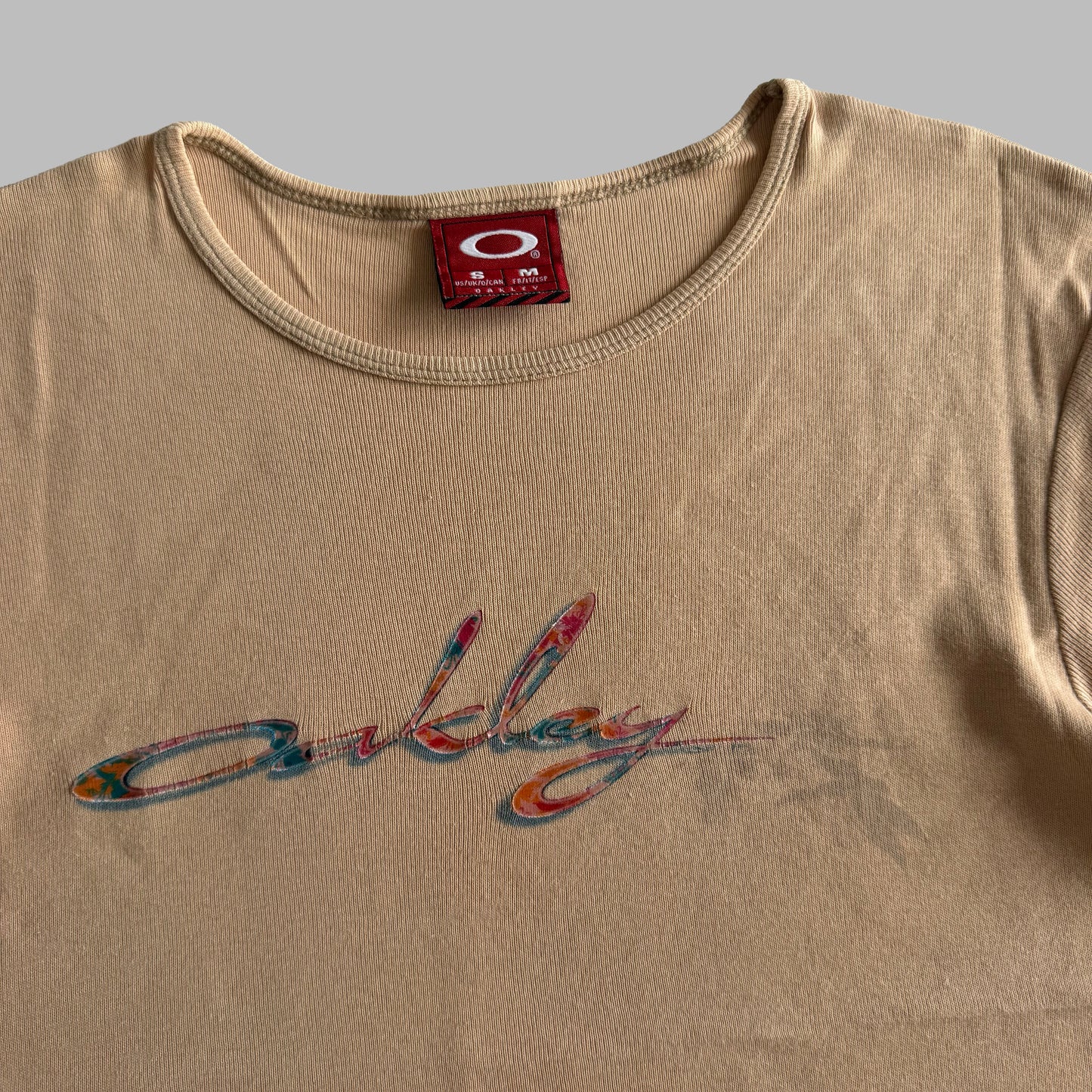 Y2K Oakley Software Spell Out Baby Tee - S/M