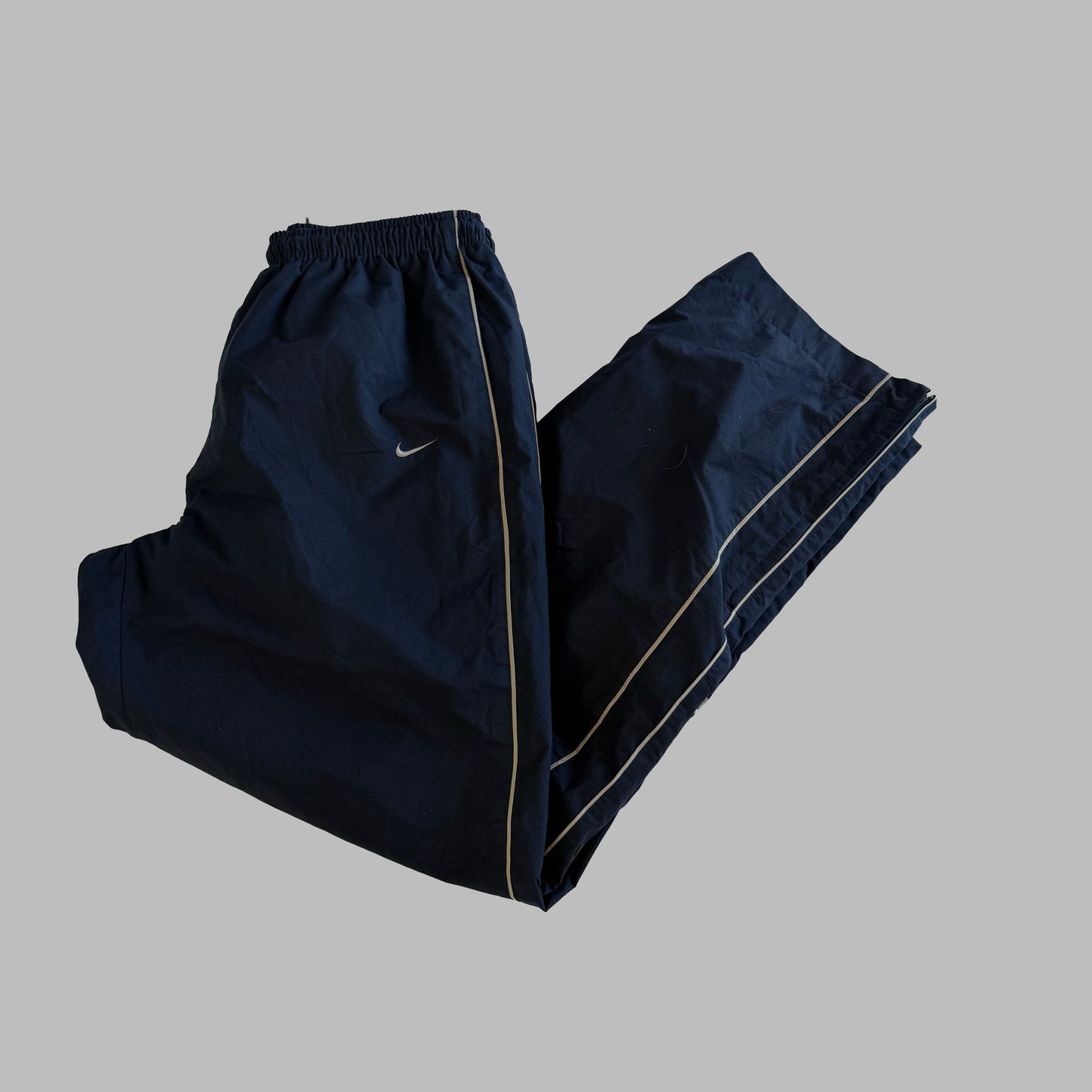 Y2K Nike Striped Wide Leg Track Pants - L