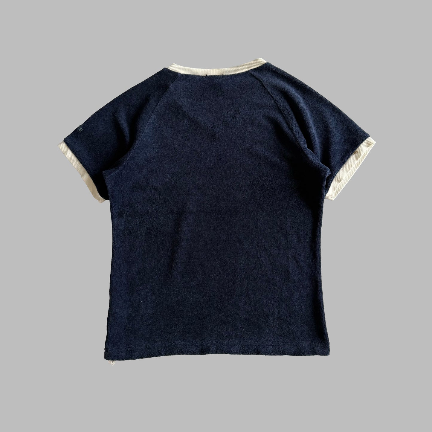 Y2K Adidas Spell Out Towel Baby Tee - S/M
