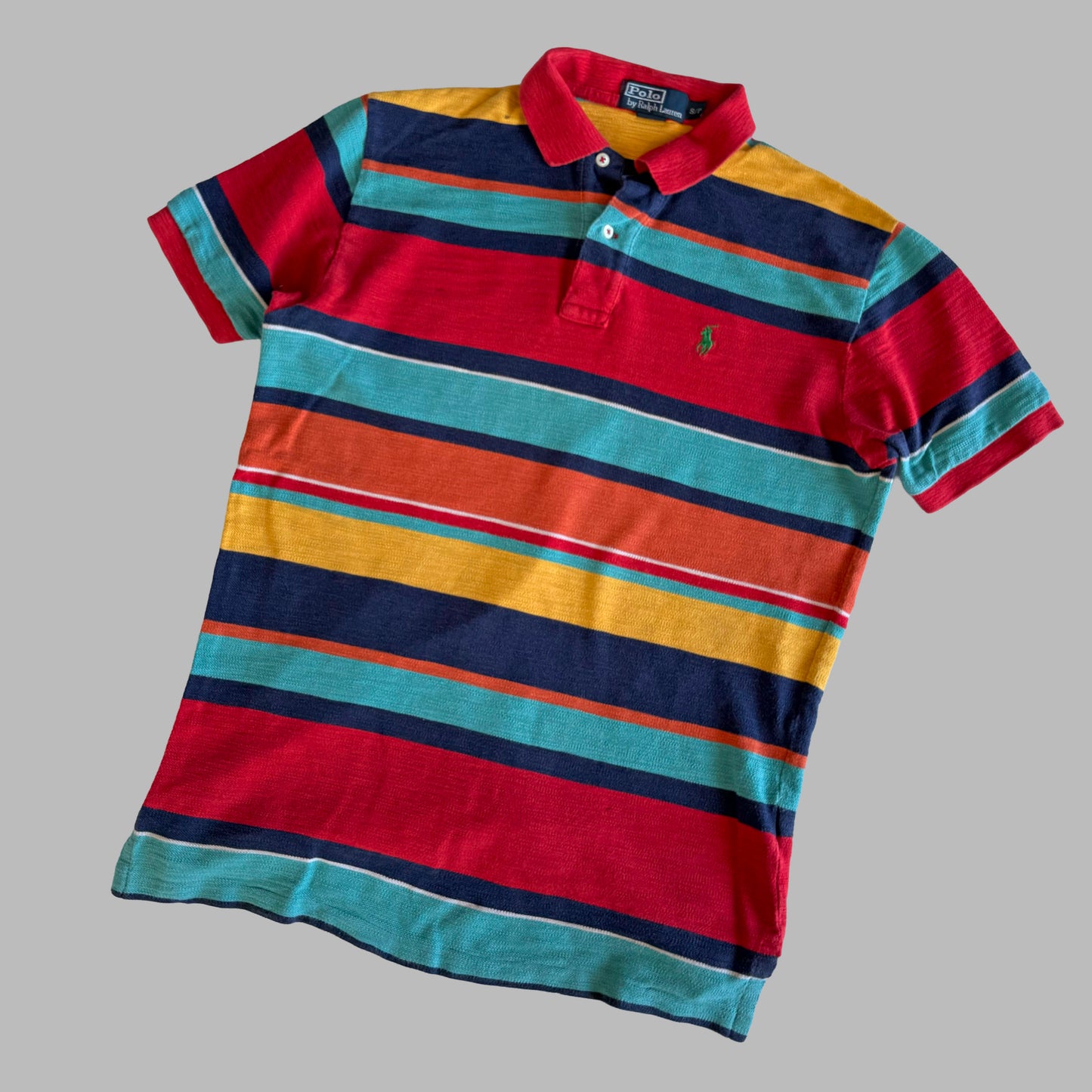 Ralph Lauren Striped Polo Shirt - Small