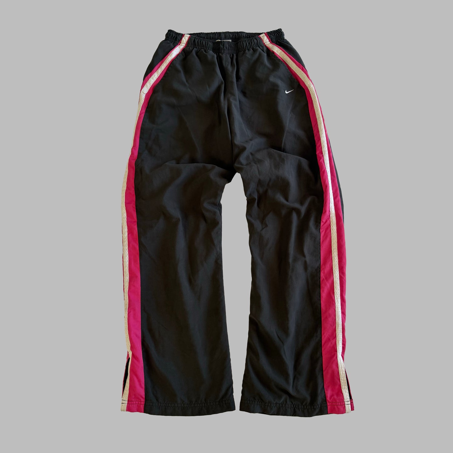 Y2K Nike Striped Baggy Track Pants - S