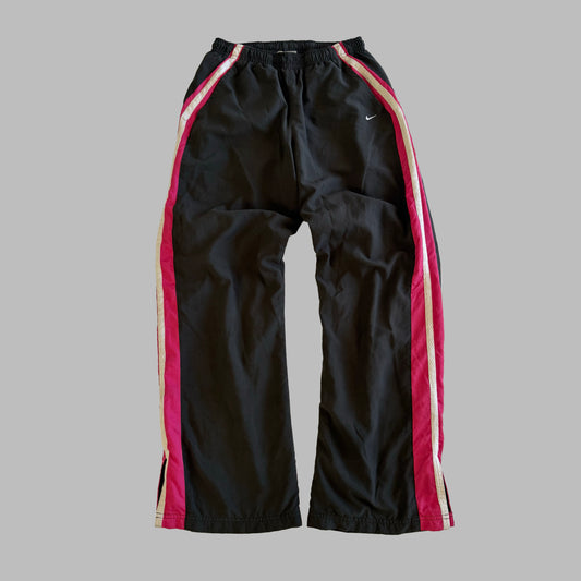 Y2K Nike Striped Baggy Track Pants - S